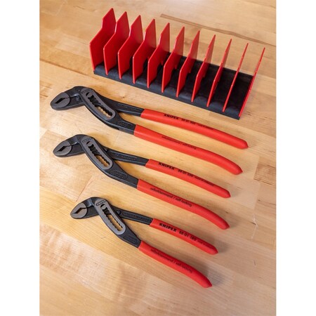 Knipex 3-Piece Alligator Pliers Set with FREE 10-Piece Tool Holder 9K 00 80 139 US